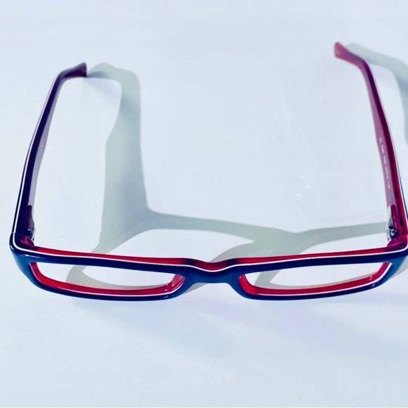 Ray-Ban Red White & Navy Blue Eye glass /Sunglasses Frames w/Original Case - Picture 4 of 9